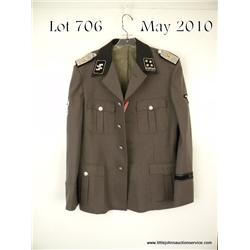 Lot of two high ranking SS officer’s service  tunics, studio or costume pieces. Excellent  condition