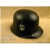 Image 2 : Quality replica transitional Allgemeine SS helmet  consisting of original shell with repainted finis