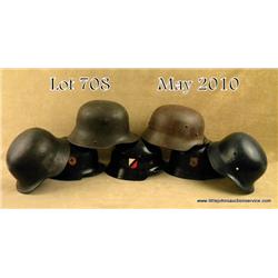 Lot of 7 various German steel helmets consisting  of combat and civil police helmets. Three are  mis