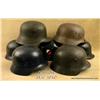 Image 2 : Lot of 7 various German steel helmets consisting  of combat and civil police helmets. Three are  mis