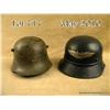 Image 1 : Lot of 2 German air defense helmets; both with  decals. Good to very good condition. One missing  li