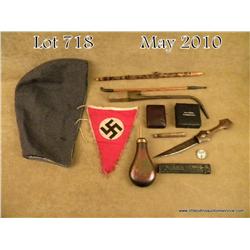 World traveller’s lot of reproductions, patches,  medals, covers, and unusual curiosities. Est: $200