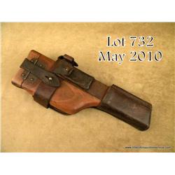 Original Mauser Broomhandle stock, leather carrier  and lug #'d 800. the stock is very good with  co