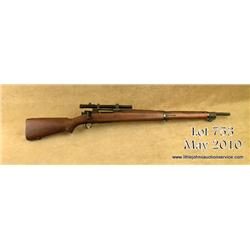 Beautiful U.S. Remington Model 03-A3 bolt-action  military sniper rifle, .30 cal., 24” barrel,  park