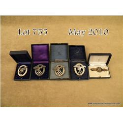 Lot of five various cased Luftwaffe qualification  badges. Conditions range from very good to  excel