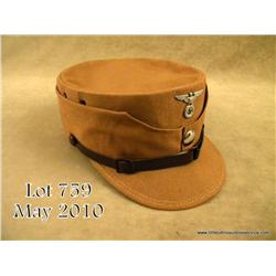 SA brownshirt kepi complete with hat insignia and  chinstrap. Excellent condition. Est: $400 - $800