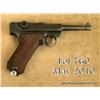 Luger P08 semi-auto pistol, Nazi proofed, “byf”  marked and dated “42”, military blue finish,  check