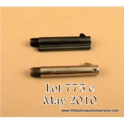 Lot of two Colt SAA barrels, the first is a 4-3/4”  nickled in .38 WCF cal. in excellent condition  