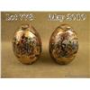 Beautiful pair of ornately painted Satsuma  porcelain eggs approx. 6-1/2” high and approx. 4”  in di