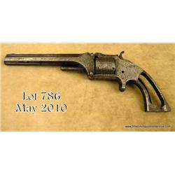 S&W #2 Amy .32 cal. rimfire S.A. Revolver fully  and finely Nimschke style engraved. Serial #63366. 