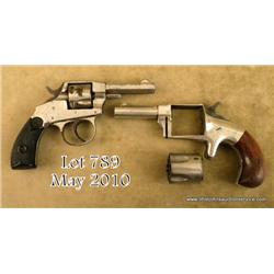 Lot consisting of H&A 1886  D.A. .38 cal.  revolver, nickle with hard rubber grips, fair to  good, 5