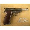 Walther P-38 DA revolver, 9mm cal., 5” barrel,  military mat black finish, brown hard plastic  grips