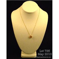 Very high quality 14 karat yellow gold ladies  pendant made by ‘Krementz’ fine set with a  checkerbo