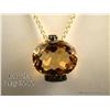 Image 2 : Very high quality 14 karat yellow gold ladies  pendant made by ‘Krementz’ fine set with a  checkerbo