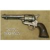 Image 2 : Mexican copy of a Colt SAA revolver, .44 cal.,  barrel cut-down to 5”, nickel finish, checkered  woo