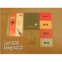 Lot of seven original Heckler & Koch manuals  including a large fold out color brochure for the  G-3