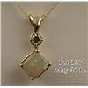 Image 2 : Pleasant 14 karat yellow gold ladies handmade  pendant set with a center Opal weighing approx.  2.00