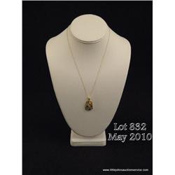 Nice 14 karat yellow gold ladies handmade pendant  set with Amethysts, Citrines, Iolite, Peridot,  T