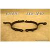 Image 1 : Pair of military-style unmarked spurs in overall  good condition with a heavy uncleaned brown patina