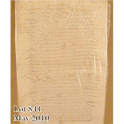 Spanish Colonial manuscript from Los Reyes (Lima),  Peru. Marriage agreement dated 1629, in overall 