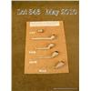 Image 1 : Interesting Dutch clay pipe collection of 5 pipes  (some partials) mounted on a cardboard and  ident