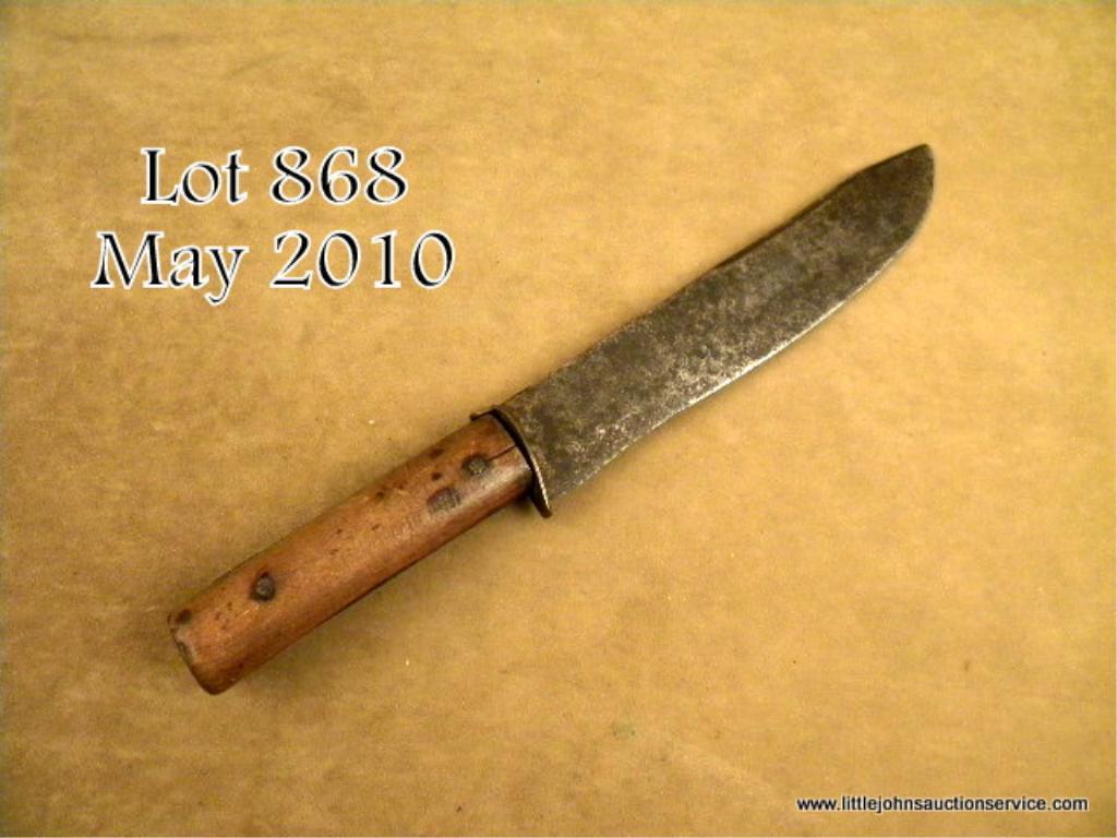 Antique hand belt knife in classic wellused condition approx