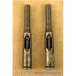 Two hard-to-find gallery practice special steel  adapters shaped like a 30-06 cartridge but built  f