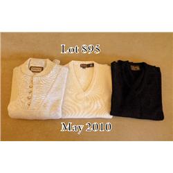Lot of three XL size sweaters, all in overall good  condition and one is by Remington with a padded 
