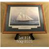 Image 1 : Beautifully framed and matted signed by H.  Thompson Special Edition yachting print entitled  “Yacht