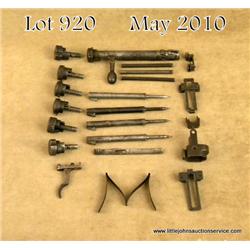 Lot of Japanese Arisaka military rifle parts  including a bolt assembly, several bolt bodies,  sever