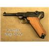 Luger style semi-auto pistol by Mauser, imported  by Interarms, 9mm Luger cal., 4” barrel, blue  fin