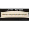 High quality ladies 10 karat yellow gold ladies  bracelet set with seven sky blue topaz weighing  ap
