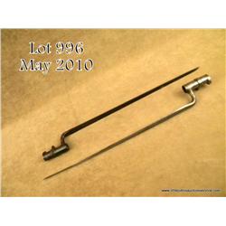 Lot of two US marked socket bayonets, one in fair  condition showing general scattered light to  mod