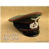 Image 1 : WWII German enlisted/NCO artillery visor cap. Cap  retains original insignia, chinstrap, and an ID  