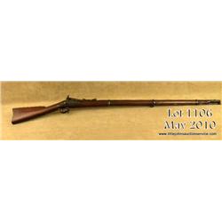 Springfield .50-70 Allin conversion of Civil War  musket, 36-5-8" barrel, 3-band rifle in good to  v