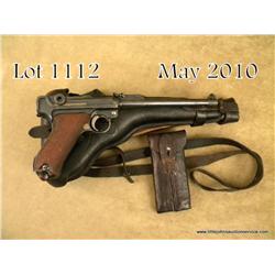 Artillery Luger rig consisting of 1917-dated  artillery Luger, 9mm caliber, by DWM. With fine  tunin