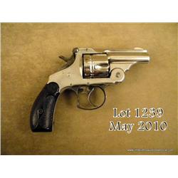 Smith & Wesson first model DA frontier revolver,  44-40 cal., nickel finish, hard rubber grips,  bar