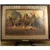 Image 1 : Limited edition print by Frank McCarthy, nicely  framed and matted, showing Indian war party, hand  