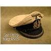 Image 1 : German Naval officer’s white-topped visor cap  complete with insignia, chin strap, and  bullion-embr