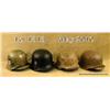 Image 1 : Lot of 4 German WWII helmets; Early Allgemeine SS  double-decal helmet, decals not original,  headli