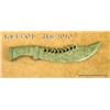 Image 1 : Beautifully accomplished large jade ceremonial  knife approx. 20” overall with an approx.  14”  blad