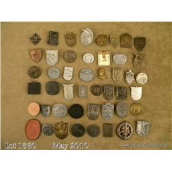 Large lot of WWII German political membership  badges and political rally “tinnies”. Est: $500 - $1,