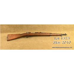 Spanish Mauser bolt-action rifle, 7.65mm cal., 22”  barrel, military black finish, bayonet lug, slin