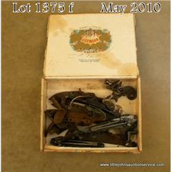 Lot of flintlock and percussion lock parts  including hammers, lockplates and strikers  including a 