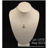Elegant 14 karat white gold ladies pendant set  with a center fine opal weighing approx.1.00 carat  