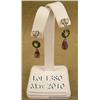 Image 1 : Charming 10 karat white gold ladies drop design  earrings set with a combination of Amethyst,  diamo