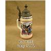 Image 1 : Classic older German porcelain stein, approx. 9”  high with 3” diameter body, in overall fine  condi