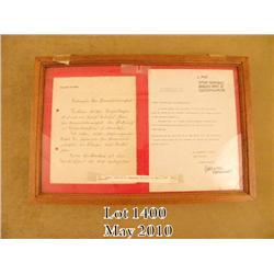 Lot of two original German letters, one with its  original stamped envelope; the first circa 1938  w