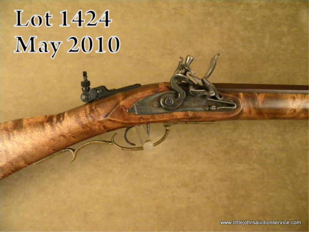 Modern made black powder flintlock target rifle, .50 cal., 42” octagon ...