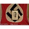 Image 1 : Nazi flag, party type- with silver bullion fringe  measuring approx. 53" by 45" not including fringe